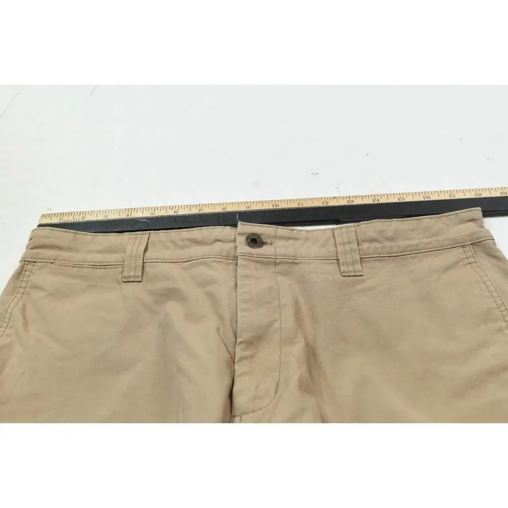 FILSON Dry Shelter Cloth Chino Shorts Mens 36 Camel Beige Cotton Regular Fit